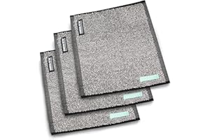 FACESOFT Eco Friendly Mini Gym Towels for Working Out - Activated Charcoal Sweat Towels for Gym and Sports - Soft and Absorbent Cotton - No Synthetic Microfibers - 3 Piece Exercise Towel Set - Grey