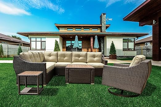 American Patio Eckgruppen-Set, 7-teilig: Amazon.de: Küche & Haushalt