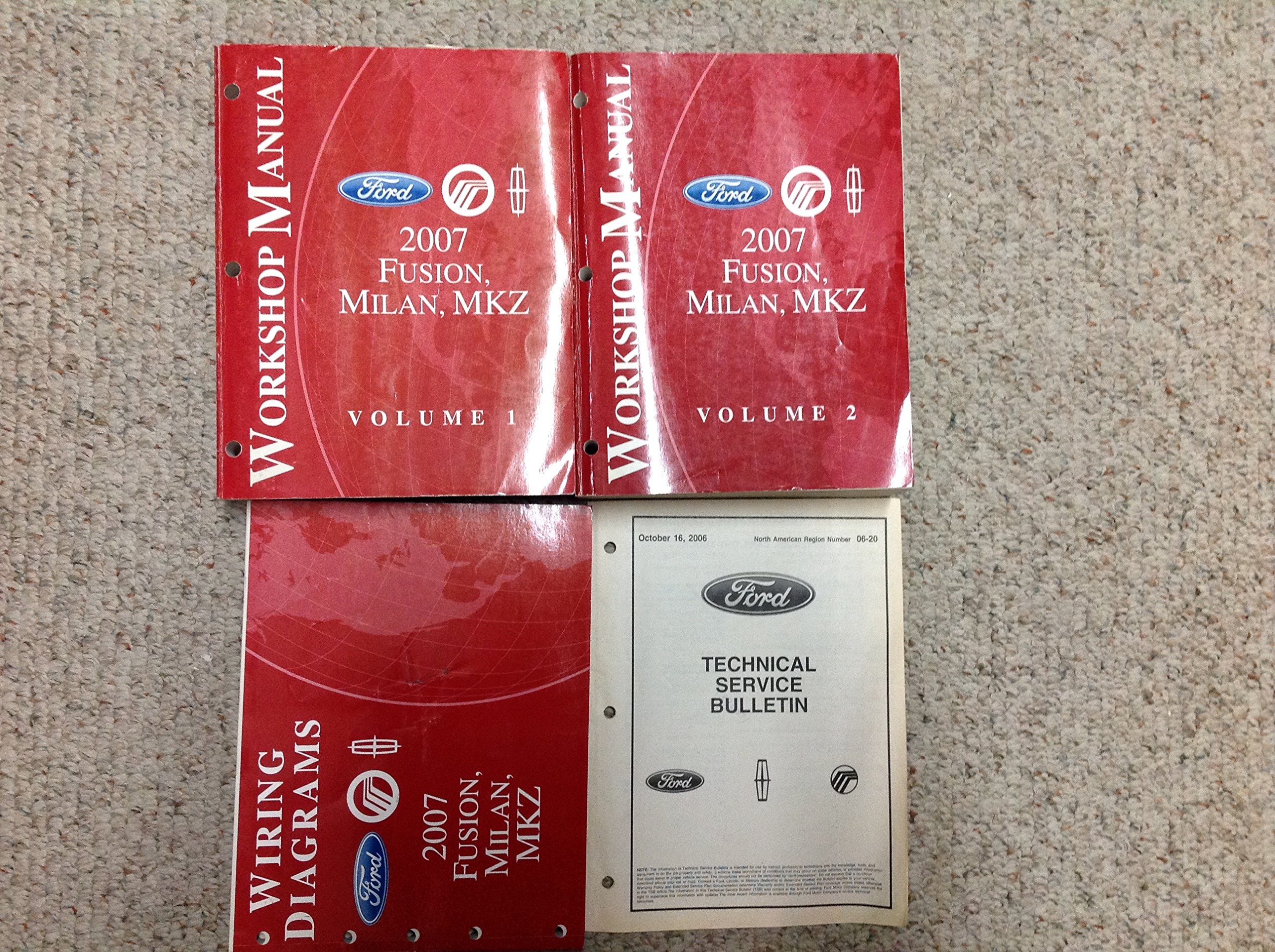 2007 Ford Fusion Lincoln MKZ Mercury Milan Service Shop Repair Manual Set  OEM Paperback – 2007