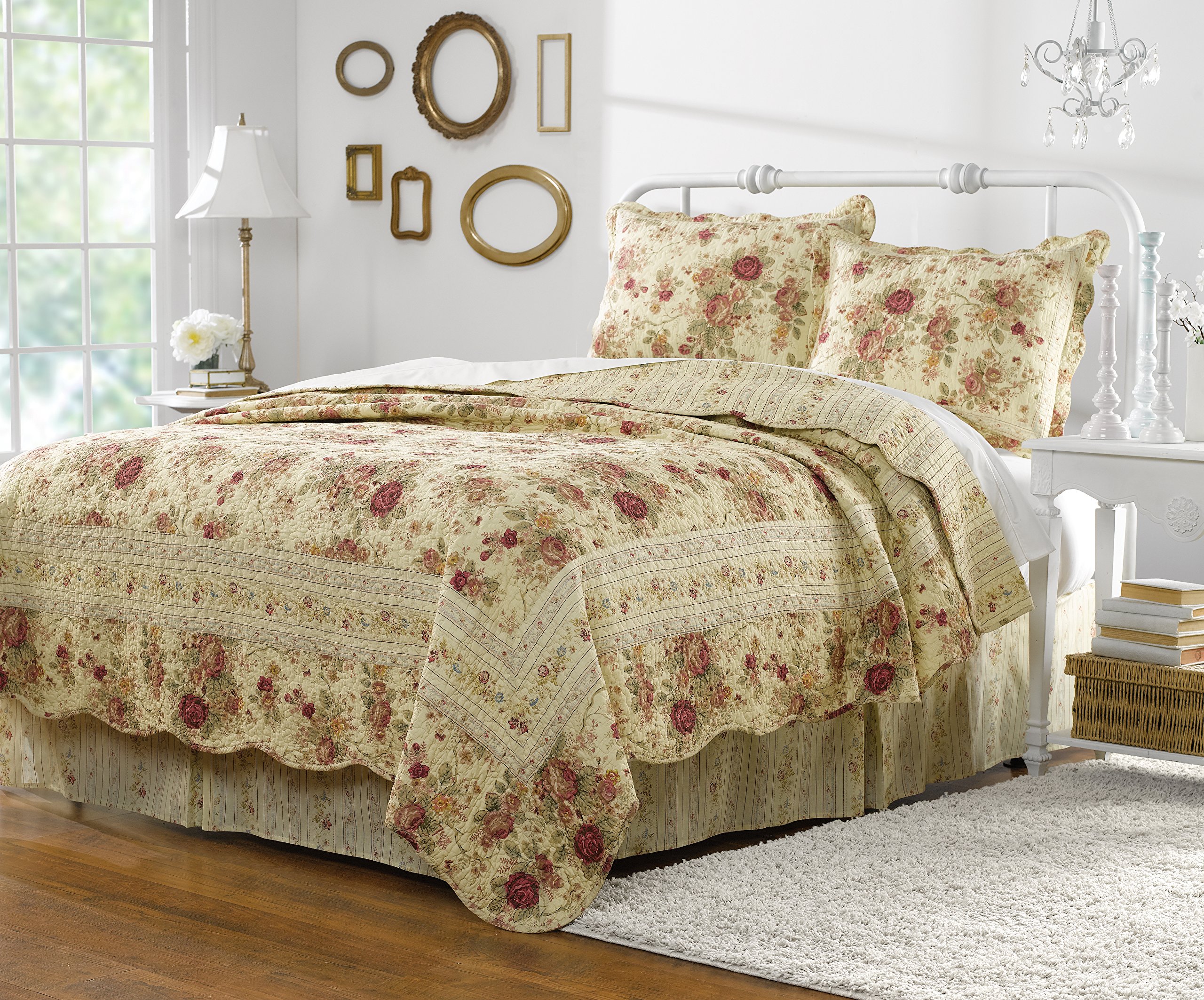 Greenland Home Antique Rose Full/Queen Quilt Set