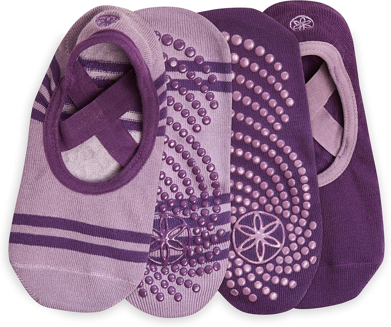Gaiam Grippy Barre Socks for Extra Grip in Standard or Hot Yoga, Barre, Pilates, Ballet or at Home for Added Balance and Stability, Black/Grey : Clothing