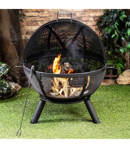 Amazon.com : Esschert Design FF1017 Garden Fire Sphere, Rust Metal