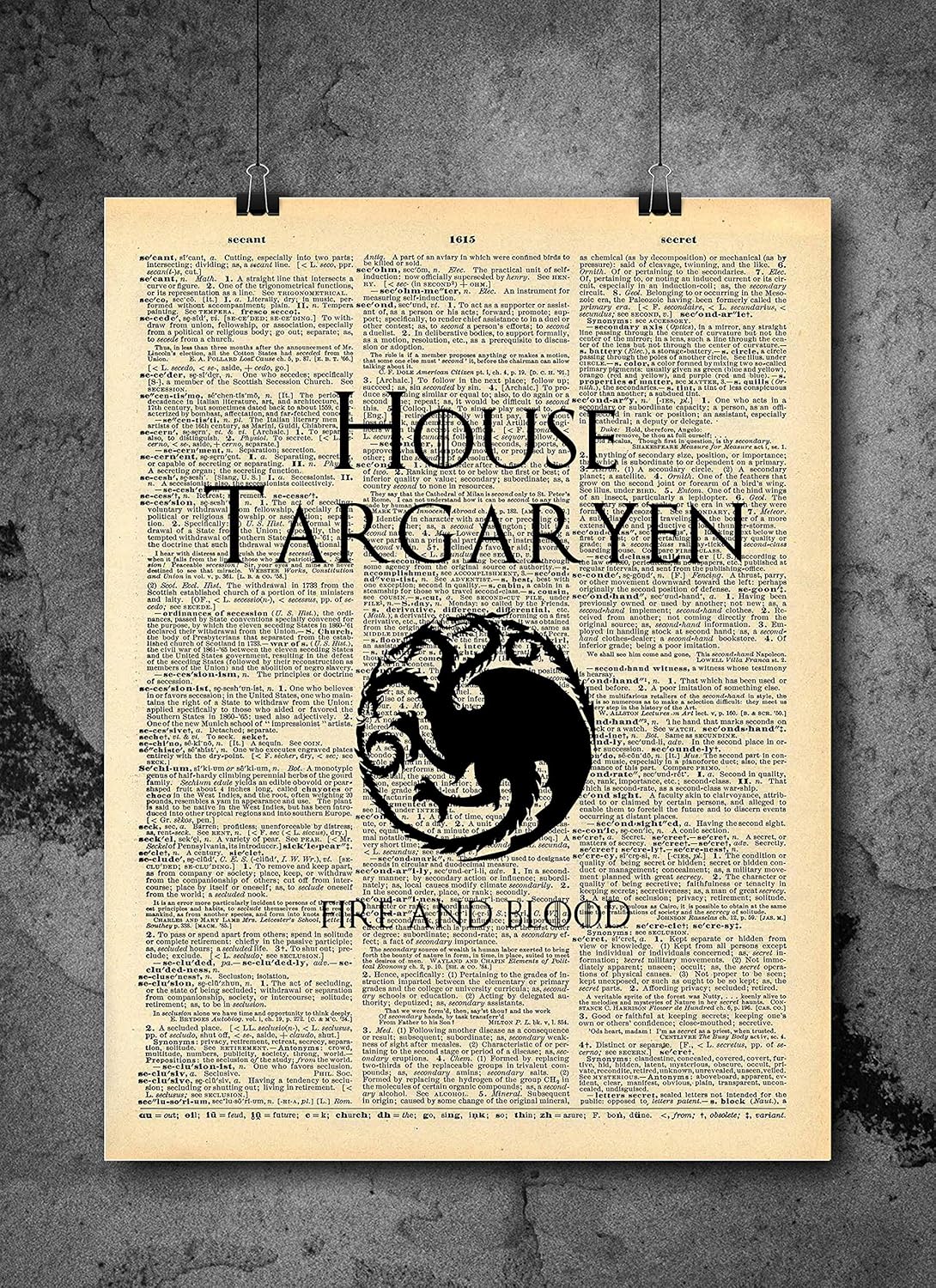 Game of Thrones Art Prints House Targaryen Dragonstone