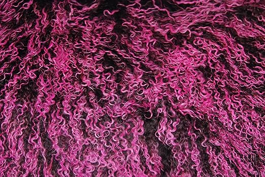 Amazon Com Dyed Black With Hot Pink Tips Tibet Lambskin Plate