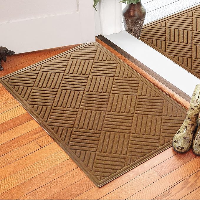 EHC Large Rubber Polypropylene Non Slip Indoors Outdoor Dust & Water