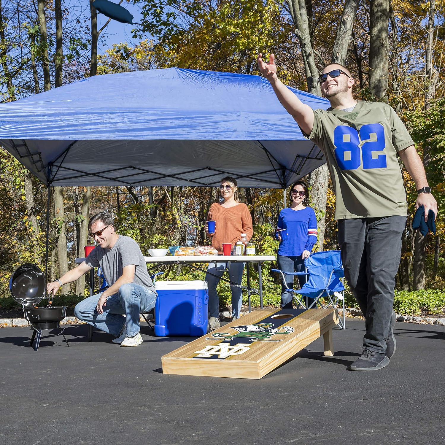 Wild Sports NCAA Cornhole Outdoor Game Set, Hardwood Design, 2' x 4' Foot - Tournament Series, XLS1C-ND-4 : Sports & Outdoors