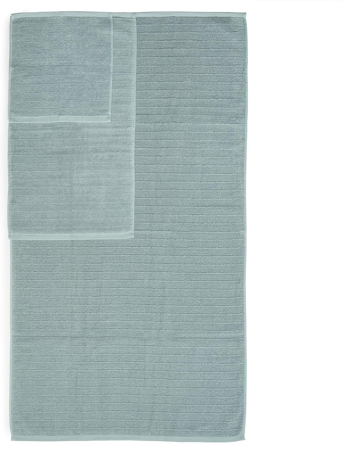 Welhome James 100% Cotton Textured Bath Towel Set of 6 (Mineral) - Super Absorbent - Soft & Luxurious Bathroom Towels - Quick Dry - 2 Bath - 2 Hand - 2 Wash Towels: Home & Kitchen