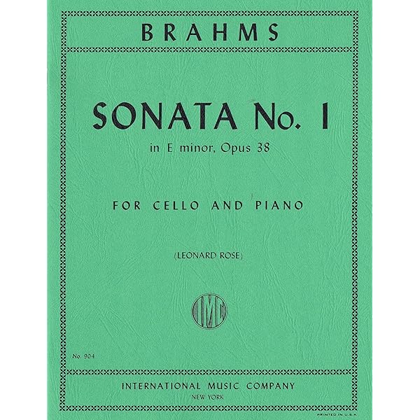 Sonate Per Pianoforte E Violoncello In Mi Minore Op.38 - Edizione Rivista