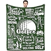 Golf Gifts for Men, Golf Gift for Men Unique, Golfing Gift for Him, Birthday Thanksgiving Day Golfing Presents, Golfer Present for Sport Lover Blanket Gift 50"x60"