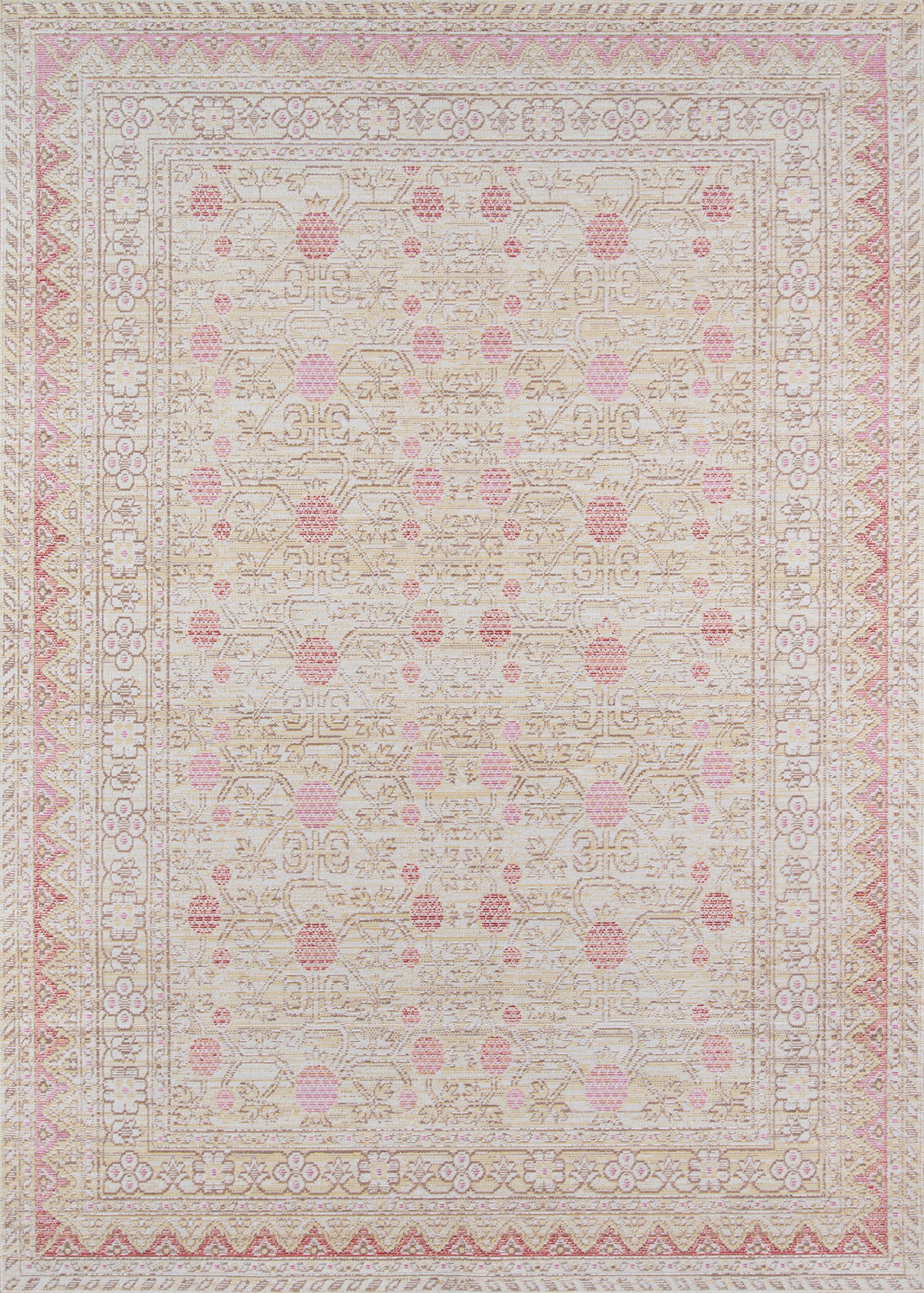 Momeni Rugs ISABEISA-3PNK7AA6 Isabella Traditional Oriental Flat Weave Area, 7'10" x 10'6", Pink