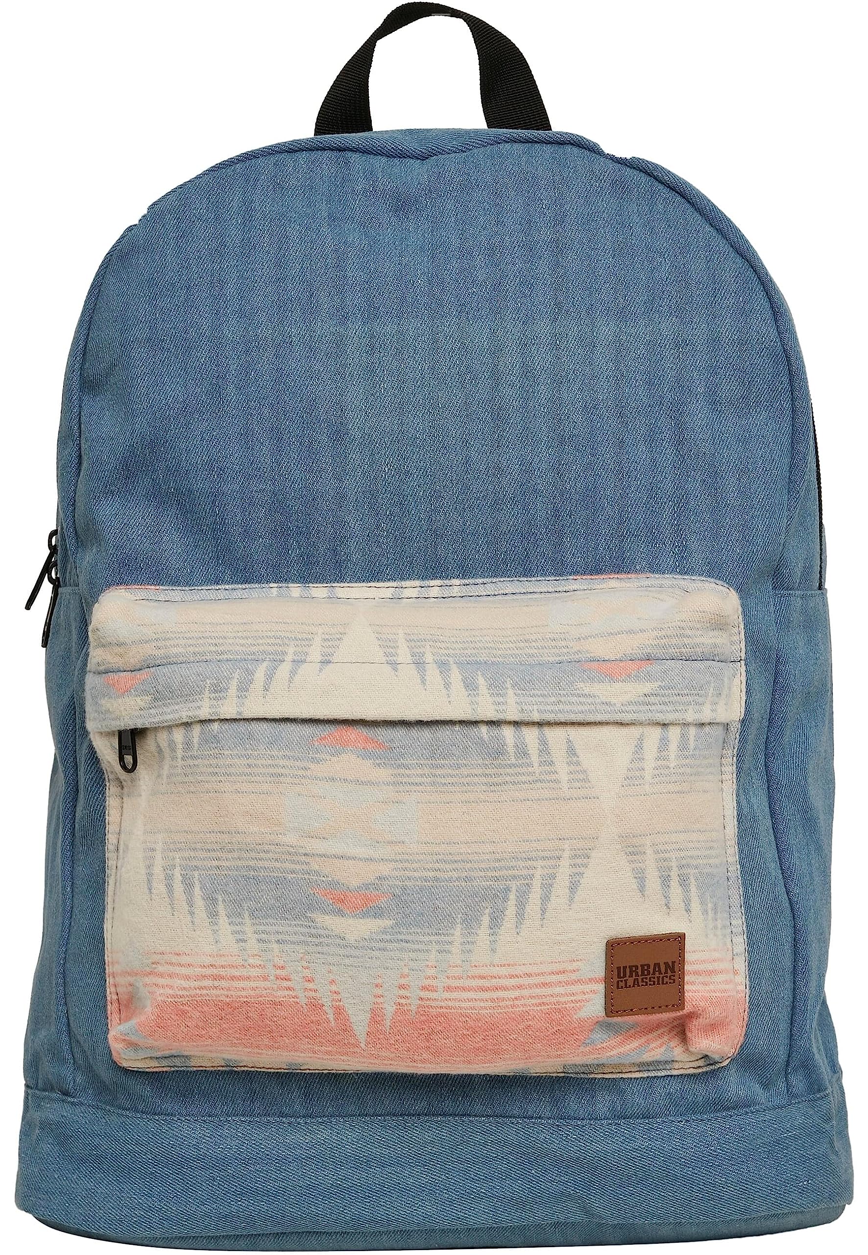 Urban Classics Unisex Inka Backpack Denim, Blue/Multicoloured, standard size, Bag