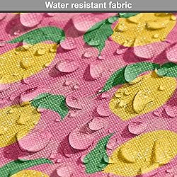 Ambesonne Lemon Fabric by The Yard, Lemons with