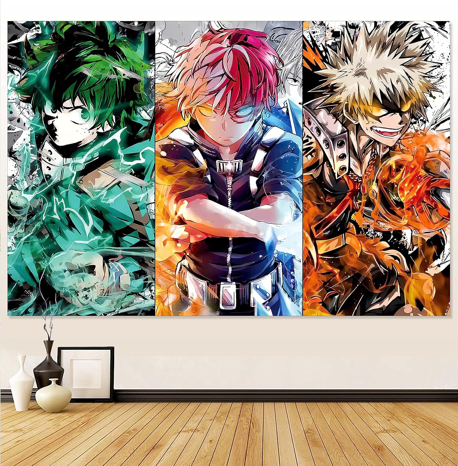 Tapestries - Feyigy Anime Tapestry-My Hero Academia Tapestry-My Hero Academia Room Decor-My Hero Academia Anime Decor-Anime Backdrop-Anime Room Decor for Bedroom 59x40 In