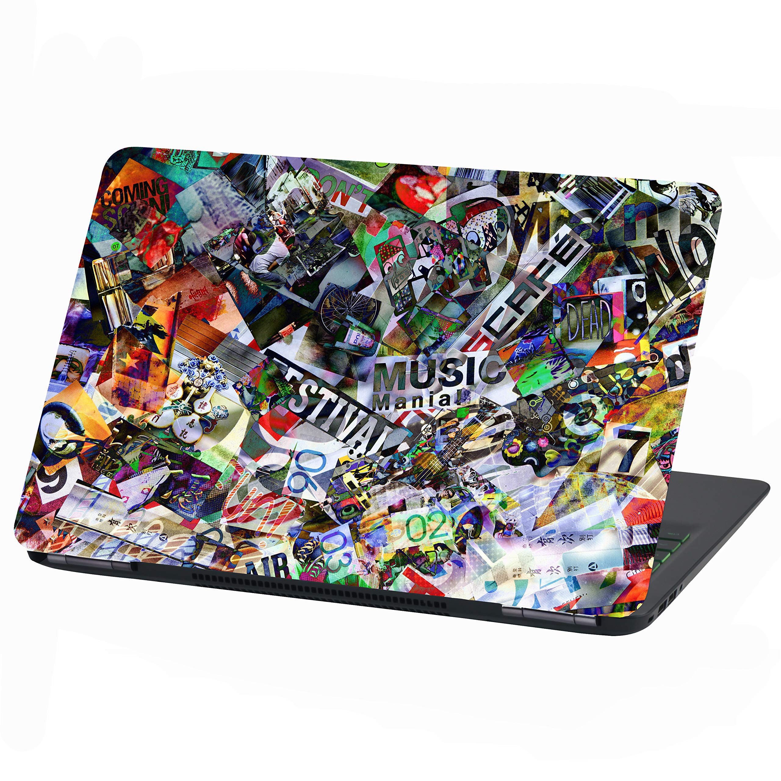 Laptop Film Cover, Abstract Adhesive Film, Notebook Sticker, Protective Cover, Self-Adhesive Vinyl Skin Sticker, 17 Inches/33-35 cm, LP21 Sticker Bomb