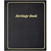 Legacy Journal - Family Memory Book, 9.25" x 7.7", Classic Legacy Book with Back Pocket, Golden Stamping, Ribbon Marker, Hardcover, Gift for grandparents, Collectors, Life Story Journal - Black