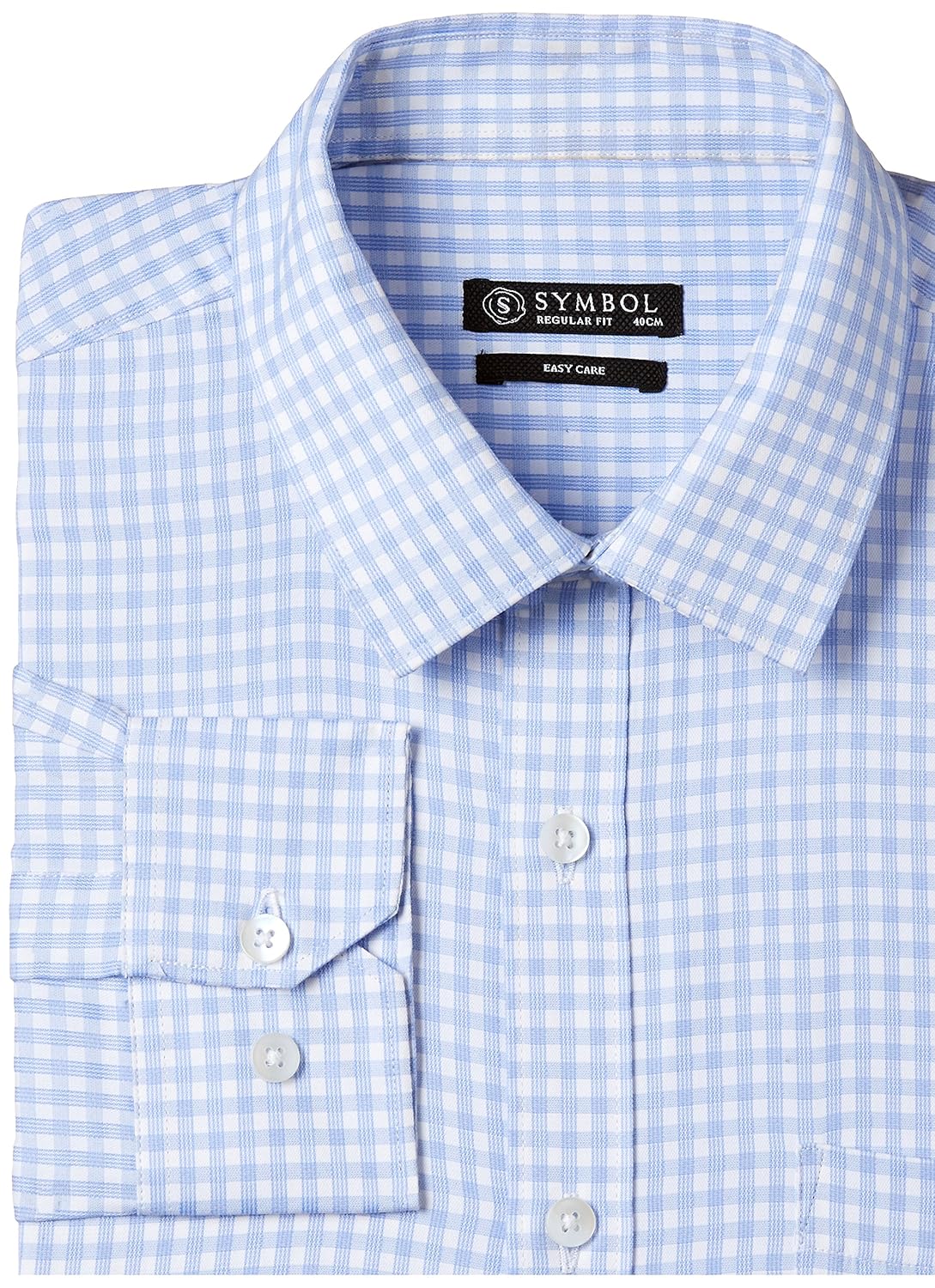 symbol amazon brand men's regular fit formal shirt