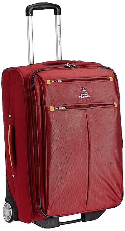 Swiss Military Polyester 53 liters Red Trolley Suitcase (TL-1)