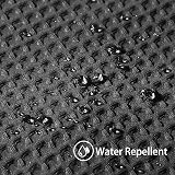 Shower Curtain 182x198cm with Metal Hooks Waffle Fabric Black view 3