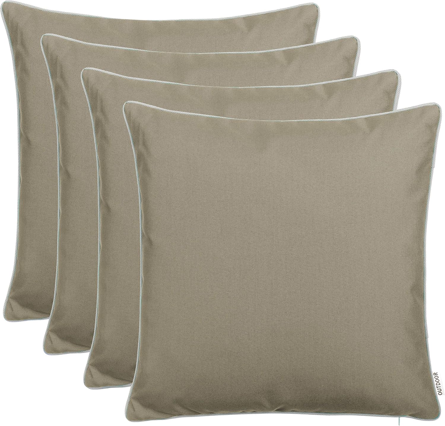 Brandsseller Outdoor Garten Kissen Dekokissen mit Paspel Garngefärbt