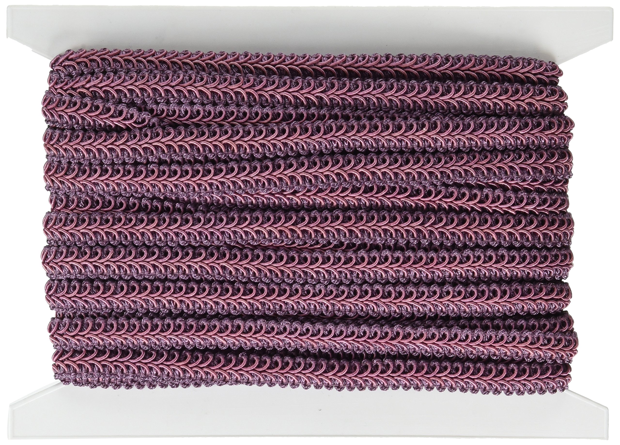 Trims by The Yard Alice Classic Woven Braid Trim, 1/2-Inch Versatile Trim for Sewing, Washable Decorative Trim for Costumes, Home Decor, Upholstery, 20-Yard Cut, Plum