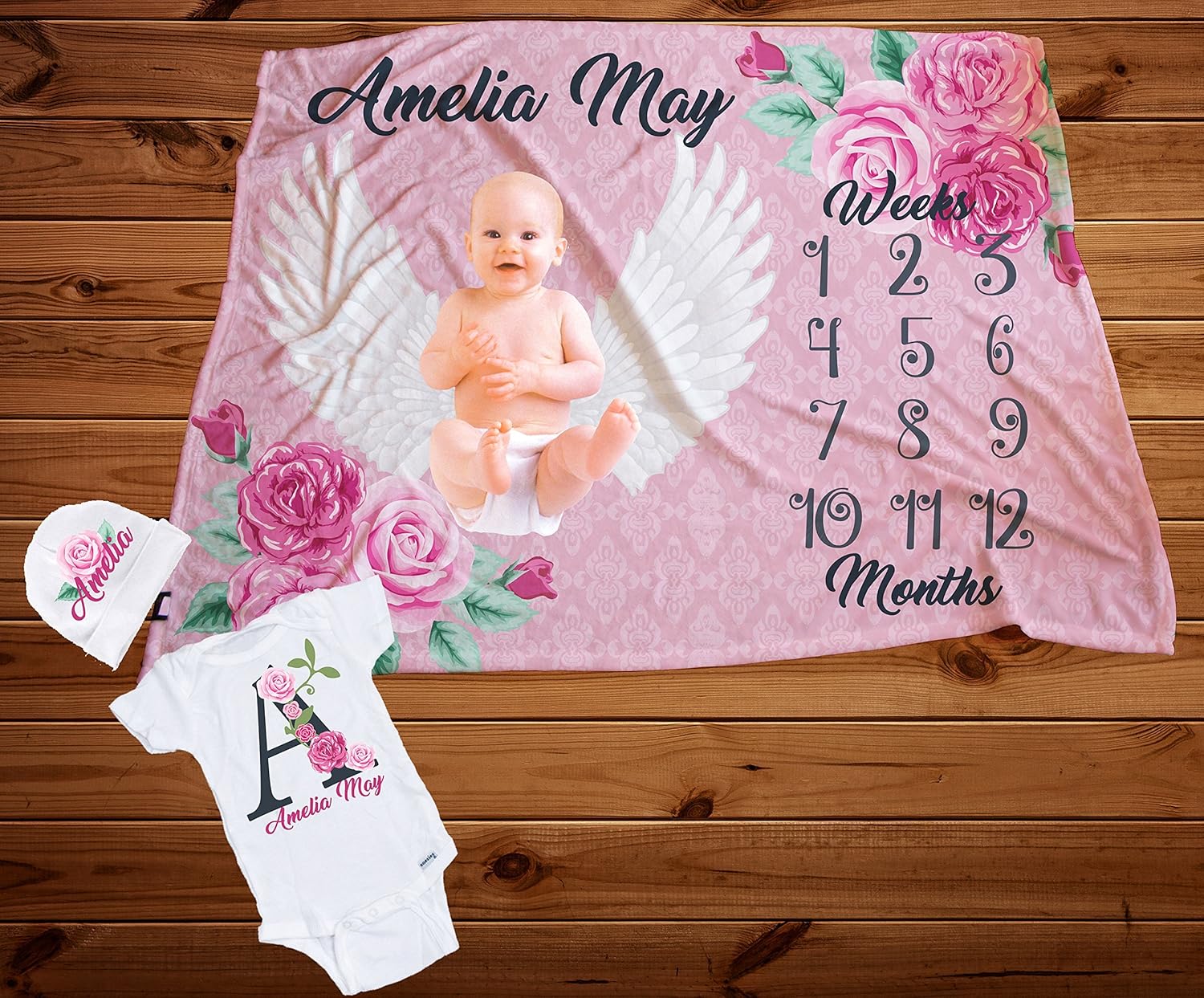 Newborn milestone blanket, Angel milestone blabket, take me