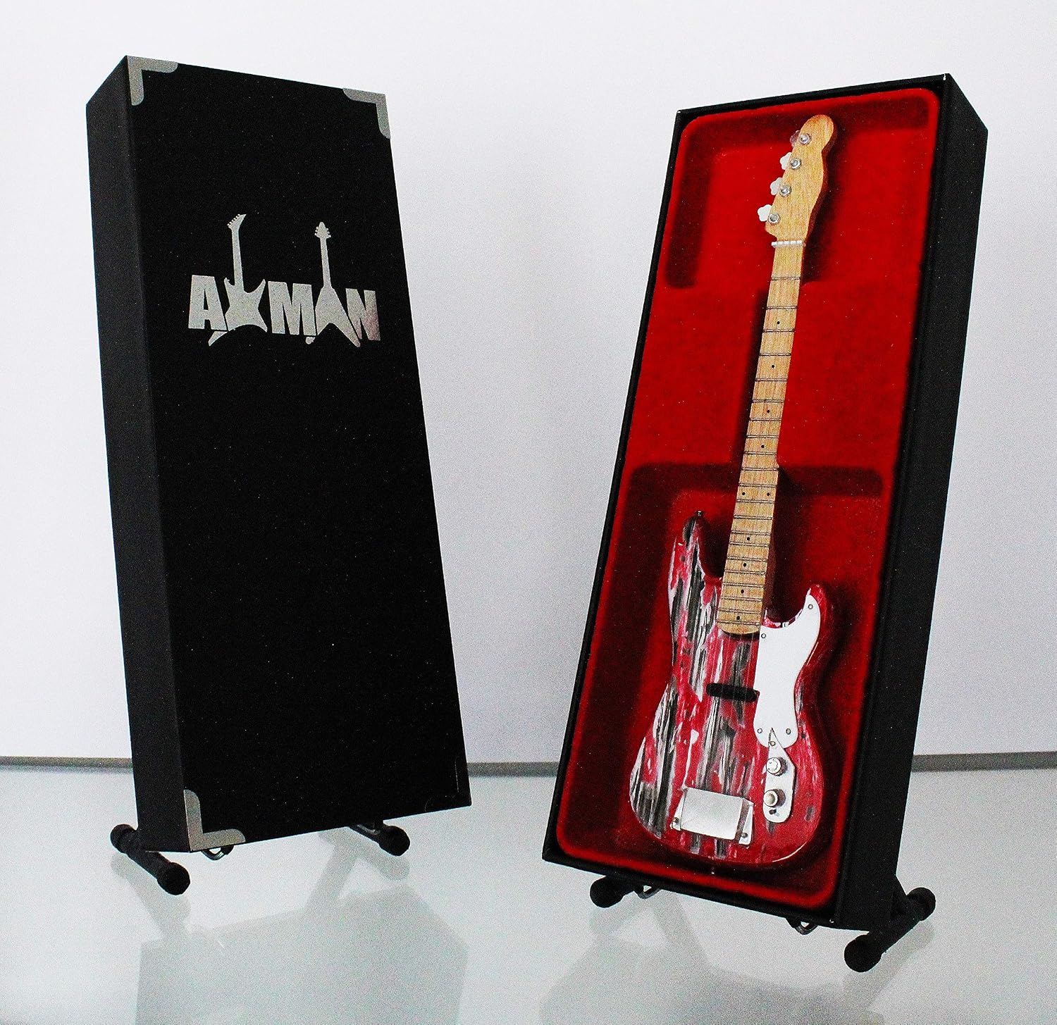 Axman Dusty Hill : Bass Guitar - Miniature Guitar Replica - Music Gifts, Neutral