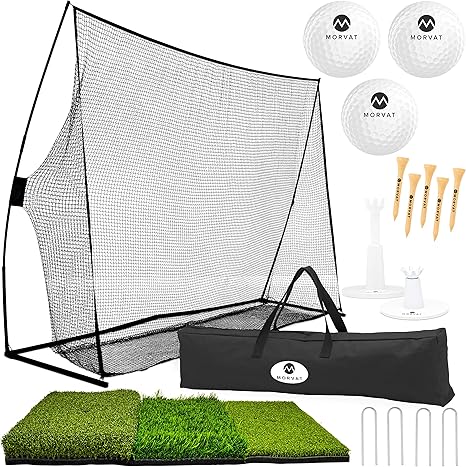 Amazon Com Morvat Golf Net Set Golf Practice Mat Golf Pitching