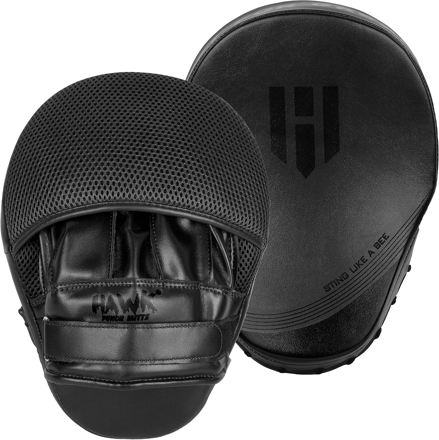 Punching Mitts Kickboxing Muay Thai MMA Boxing Mitts Training Focus Punch Mitts Bags Hand Target Pads for Kids, Men & Women (Pair) (All-Black) : Sports & Outdoors