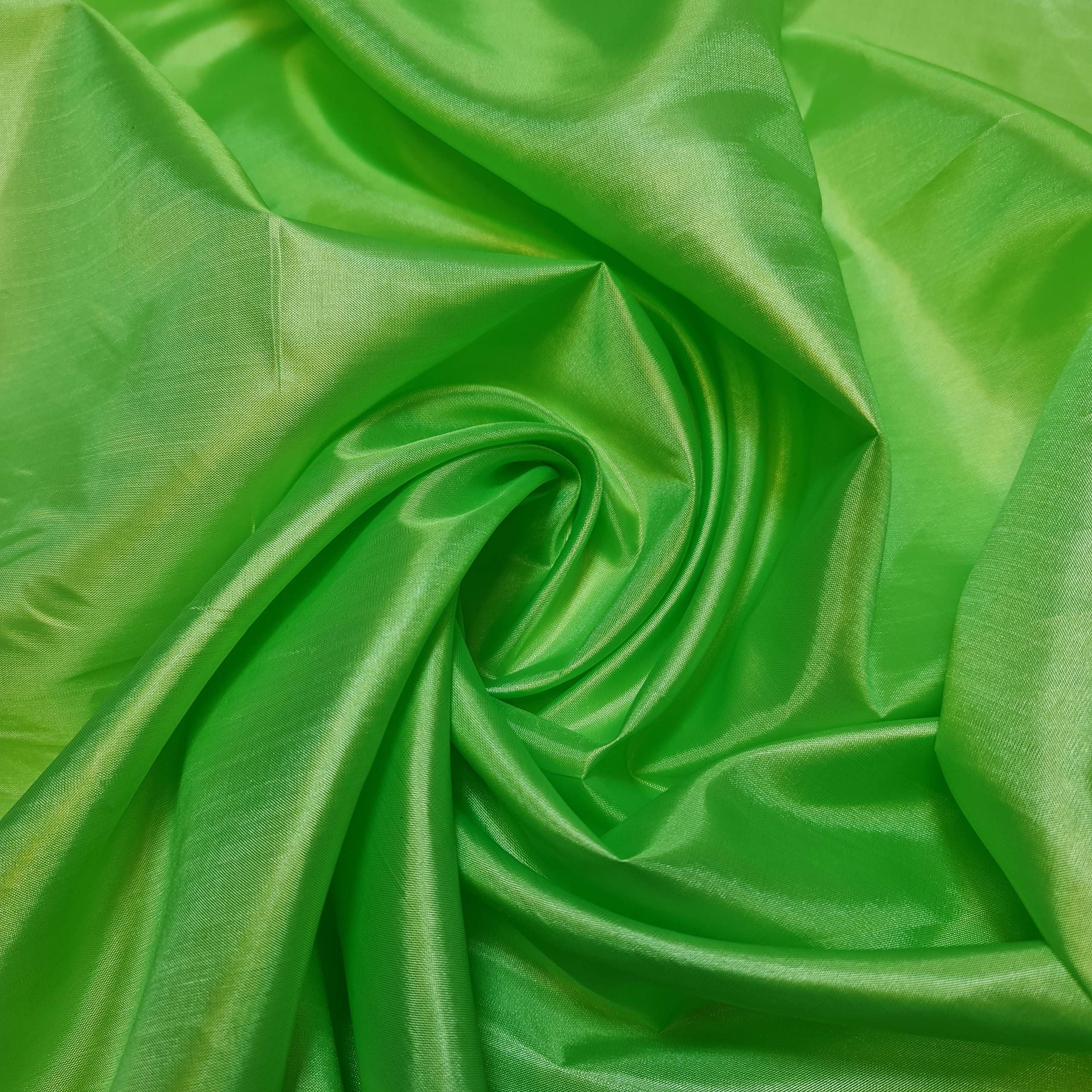 Habotai Dress Skirt Jacket Anti Static Lining Decor Fabric 150cm STH Available in 45 Colours (Lime Green, 5 Meter)