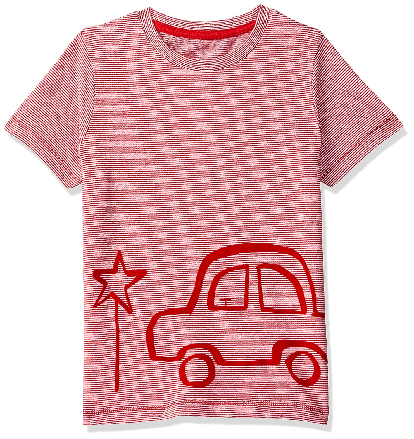 Buy Marks & Spencer Boys' Plain Regular Fit T-Shirt (1237K_Red Mix_6-7 Y) at Amazon.in