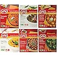 MTR Tasty Delights Variety 6-Pack Ready to Eat Meals – Tomato Rice, Bhindi Masala, Paneer Butter Masala, Dal Fry, Chana Masala, Palak Paneer