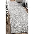 nuLOOM Wynn Braided Indoor/Outdoor Runner Rug, 2' 6" x 6', Light Grey/Salt and Pepper