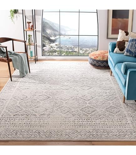 SAFAVIEH Montauk Collection - Tappeto con accento - 1,2 x 1,8 m, oro e avorio, fatto a mano, stile bohémien, in cotone, moderno, a righe, ideale per aree ad alto traffico in
