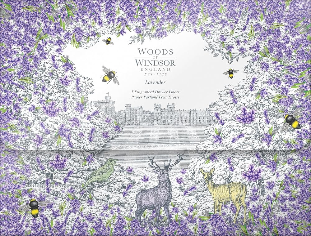 Woods of Windsor Lavender Drawer Liner 5 Pack White Home Fragrance