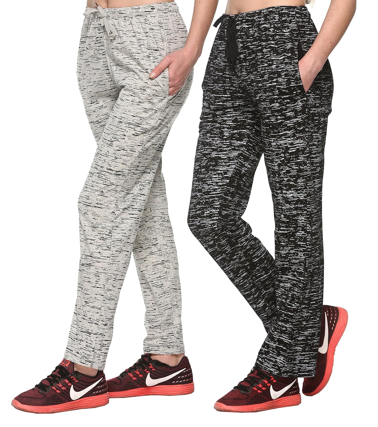 shaun women's cotton track pants (pack of 2)