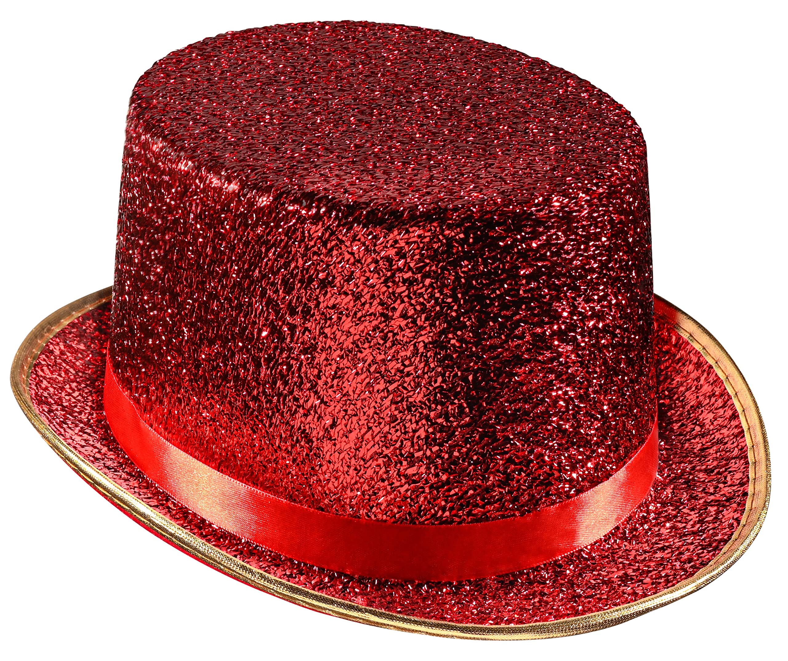 Dress Up America Top Hats for Adults - Shiny Tuxedo Hat for Men and Women - Red Costume Magician Hat