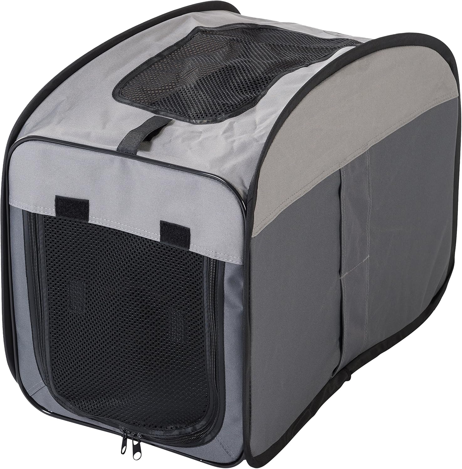 Iris Ohyama, Foldable pet crate / cage, 2 large zipper openings, well