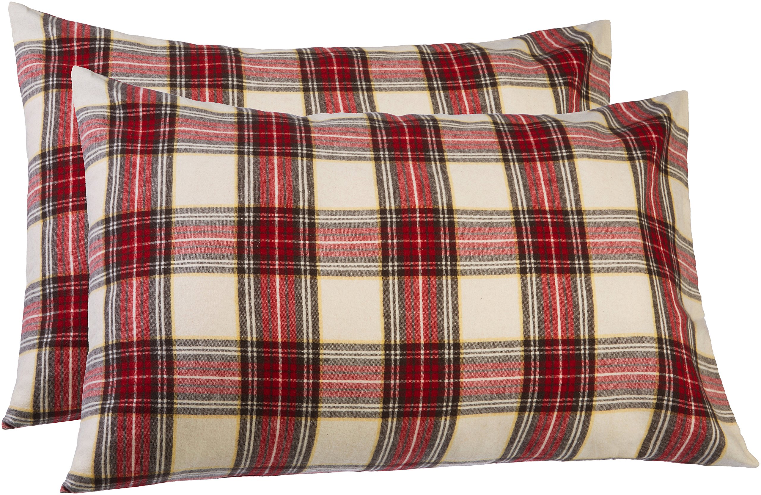 Pinzon 160 Gram Red Plaid Velvet Flannel Cotton Soft ...