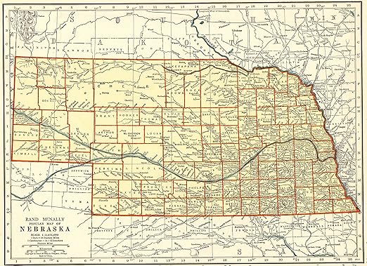Amazon Com 1939 Mapa Antiguo A Nebraska Original Diseno De Mapa