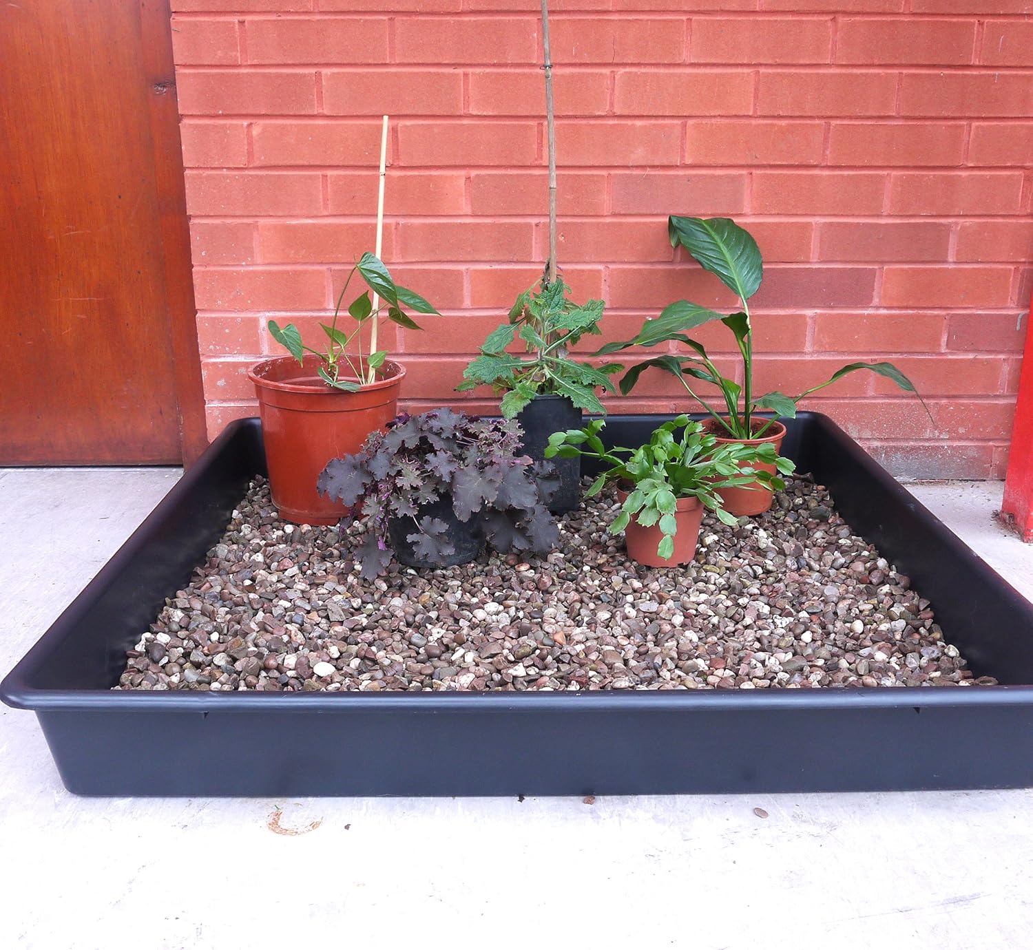 Britten & James 100 x 100cm Large Square Tray Black. Use in the garden, greenhouse, for hydroponics oil drain tray - Image 5