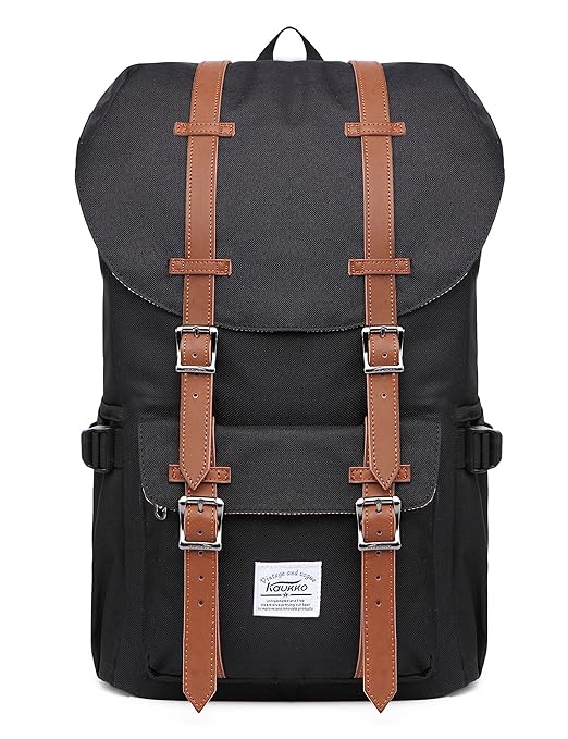 title=KAUKKO Zaino nuovo modello con 2 Tasche Laterali Unisex- colore Nero