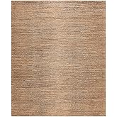 SAFAVIEH Izmir Collection Area Rug - 9' x 12', Brown & Grey, Solid Design, Hand-Knotted Wool & Viscose, Ideal for High Traffi