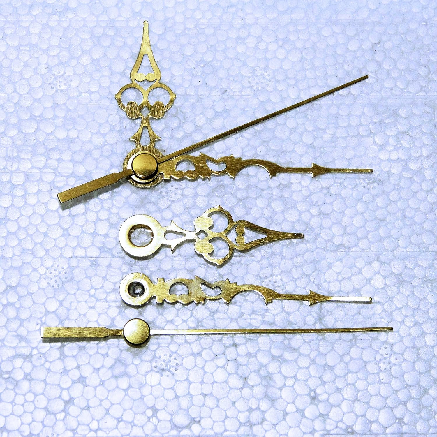 New Replacement Gold Metal Clock Hands for Quartz Clock Movements (24mm 130mm) Press Fit