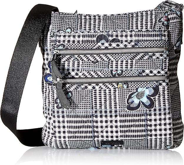Vera Bradley Women's Performance Twill Triple Zip Hipster Crossbody Purse, Bedford Plaid, One
