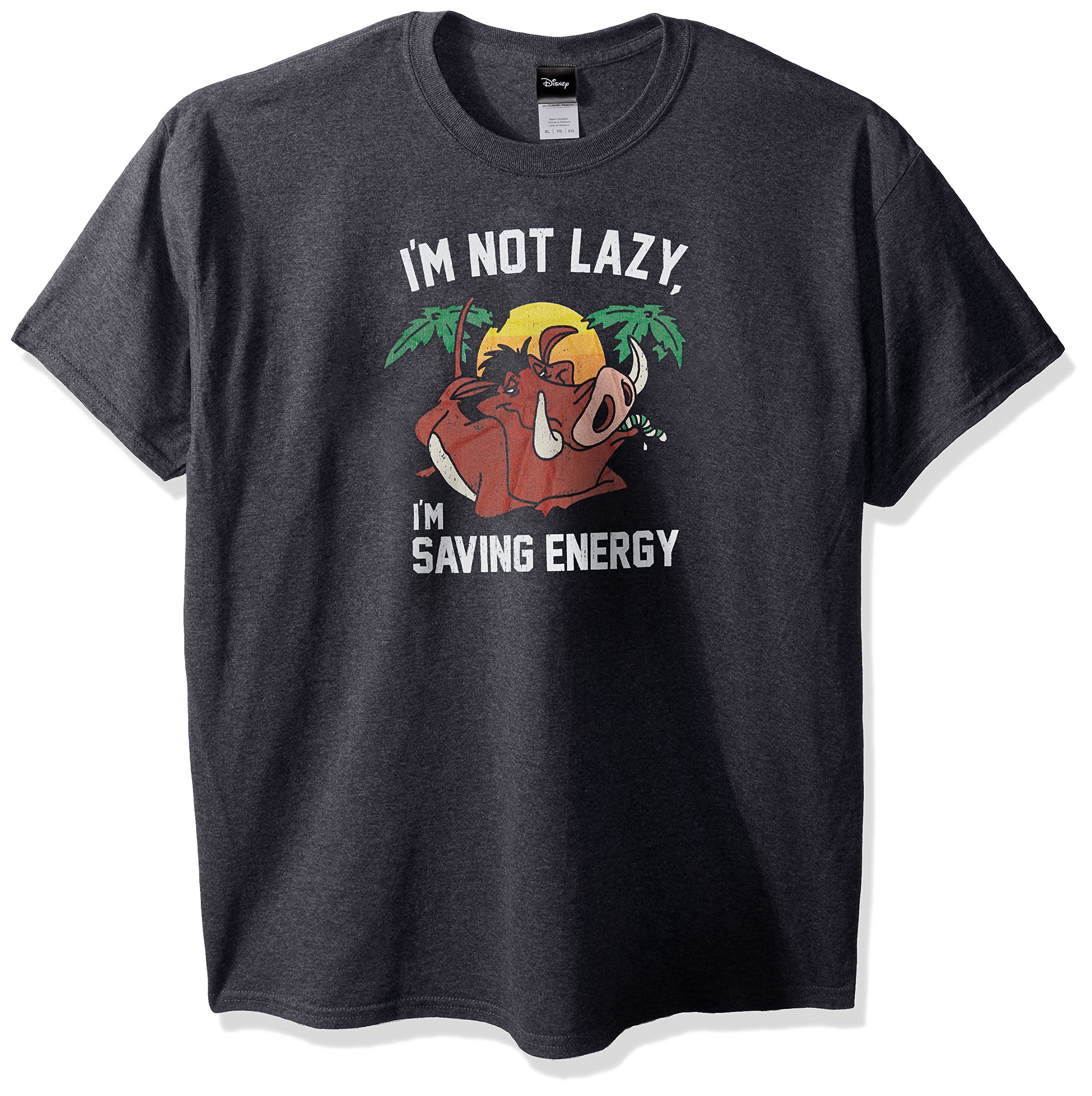 Disneymens Lion King Pumba Not Lazy Saving Energy Graphic T