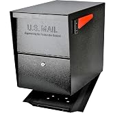 Mail Boss Package Master Locking Post Mount Package Mailbox, USPS Approved | Patented anti-pry lock, oversized package door, dedicated outgoing mail shelf for home business, heavy-duty galvanized steel.