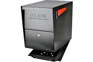 Mail Boss 7206 Package Master Curbside Locking Security Mailbox | Black,Medium