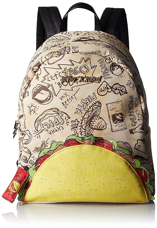 Betsey Johnson Let's Taco 'Bout It Backpack, Natural Amazon.in