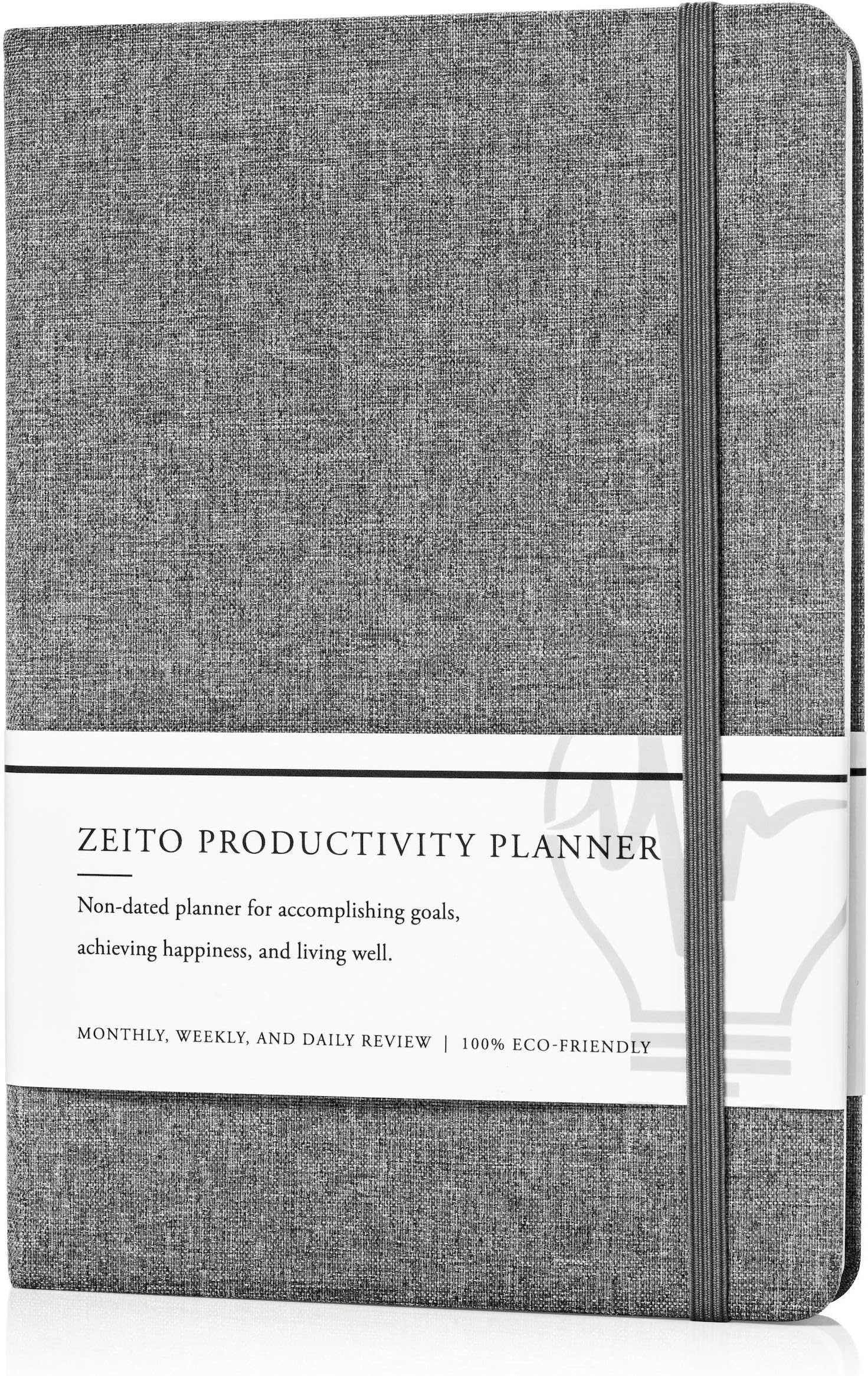 Zeito Productivity Planner - Best Undated Monthly, Weekly, and Daily Agenda Planner for Increasing Motivation, Accomplishing Goals, and Living Well in 2020-21 - Sleek Minimalist Design & Bonus eBooks