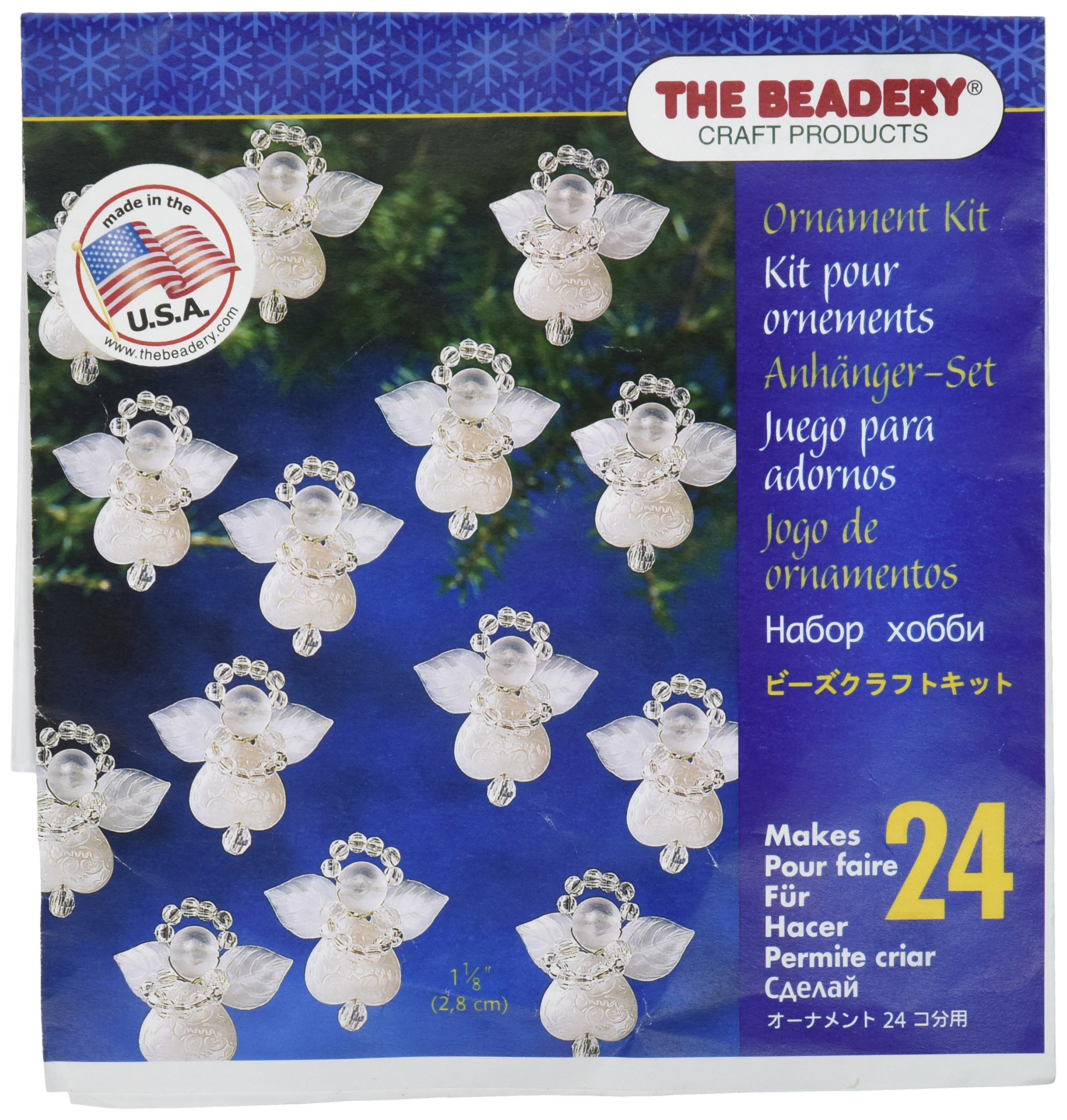 Beadery Various Holiday Beaded Ornament Kit Littlest Angels 1.125-inch Makes 24